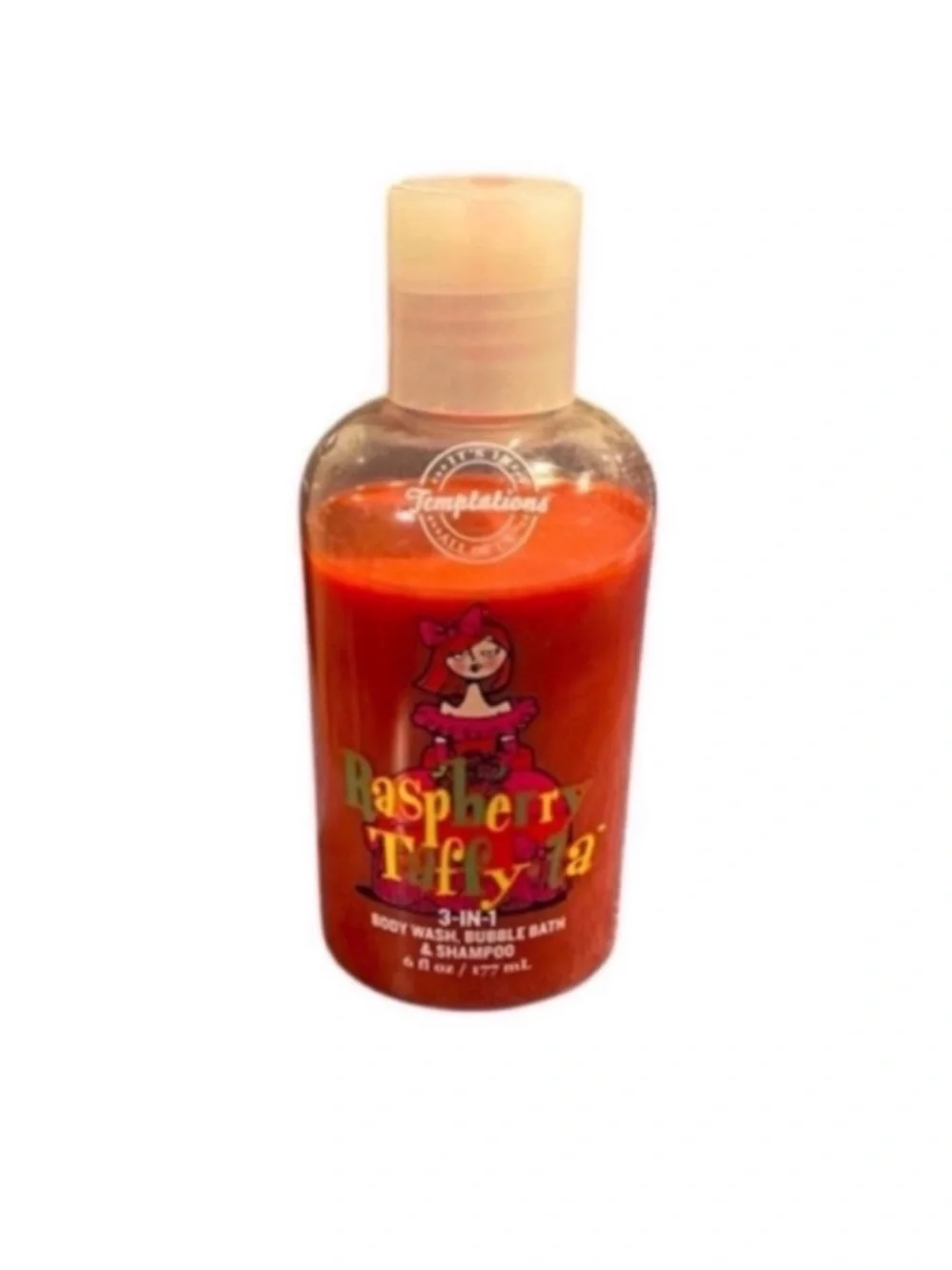 Rare Temptations Raspberry Taffy 3 in 1 Body Wash, Bubble Bath and Shampoo